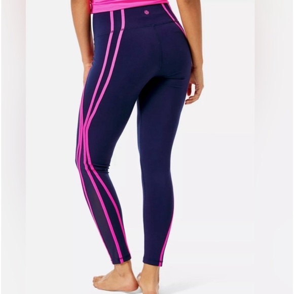 Lilly Pulitzer Pants - Lilly Pulitzer Weekender High Rise Leggings True Navy Pink Stripe XS